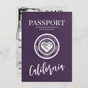Violet California Passport Save The Date