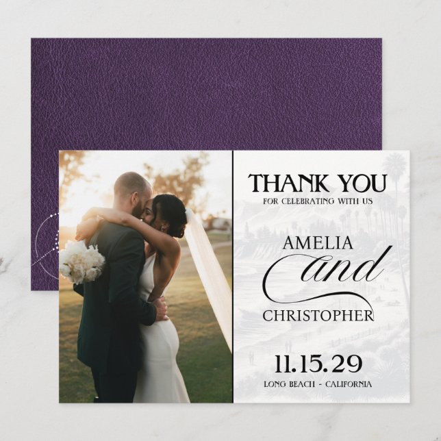 Violet California Passport Thank You Card (Front/Back)