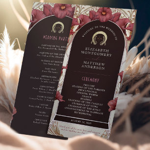 Violet Calla Lilies Wedding Program Art Nouveau Programme