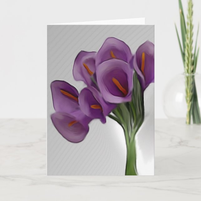 Violet Calla Lilly Card (Front)