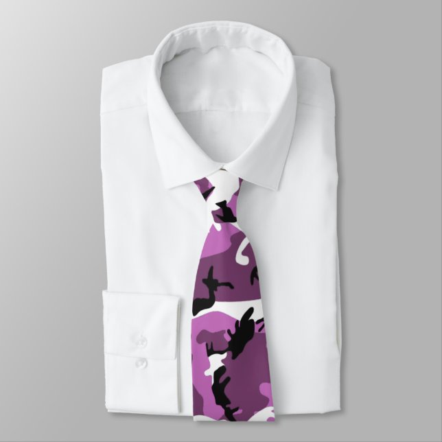 Violet Camo Tie (Tied)