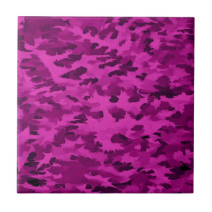 Violet Camouflage Pattern Tile