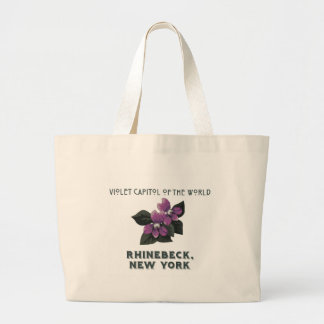 violet capitol of the world rhinebeck large tote bag