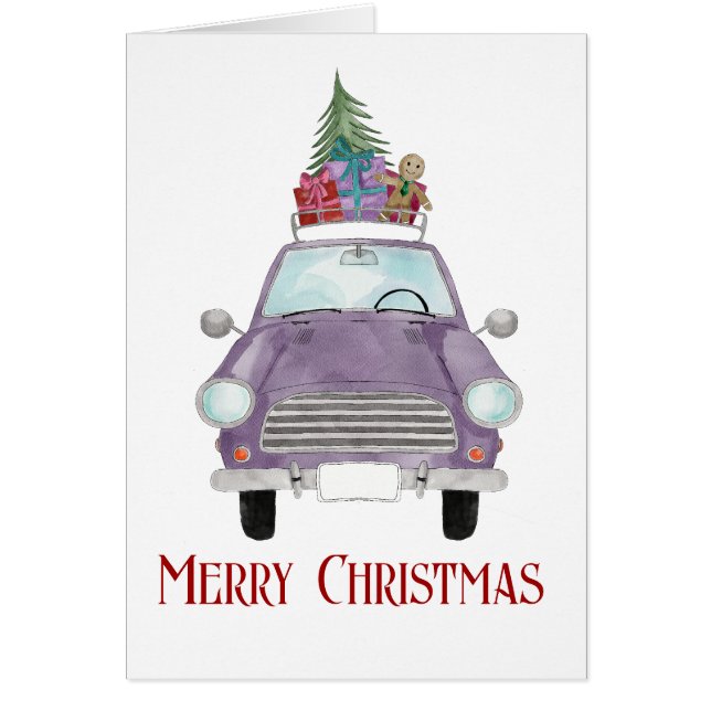 Violet Car with Christmas Gifts (Front)
