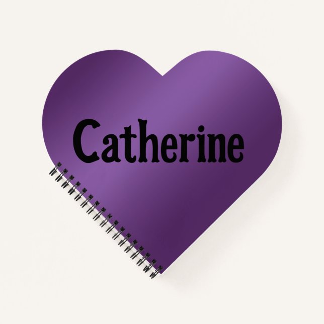 Violet Catherine Heart Notebook (Front)