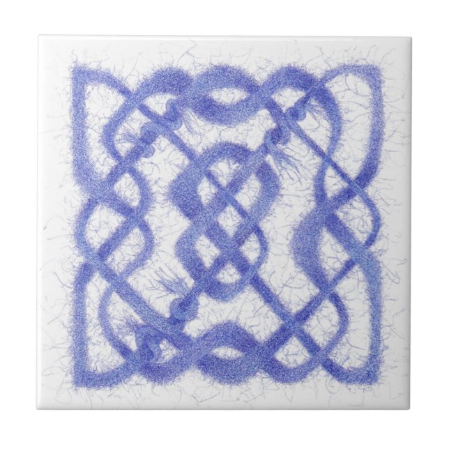 VIOLET CELTIC KNOT 4.25" Ceramic Tile (Front)