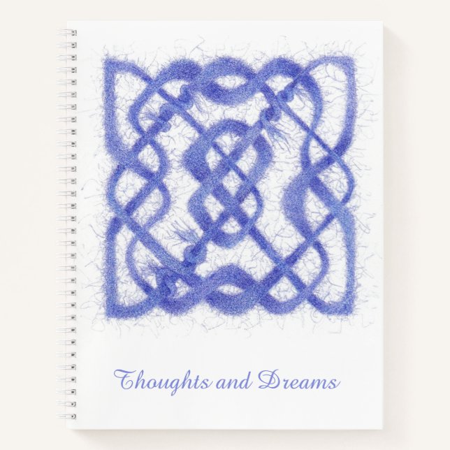 VIOLET CELTIC KNOT 8.5x11 Spiral Notebook (Front)