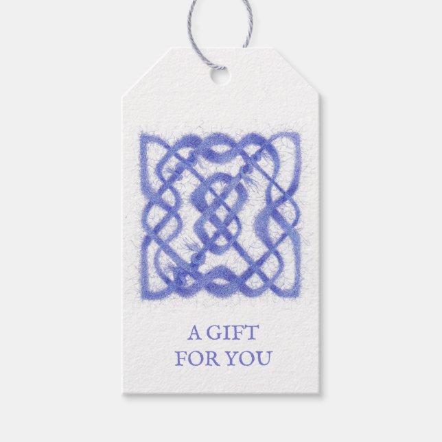 VIOLET CELTIC KNOT Gift Tags (Front)