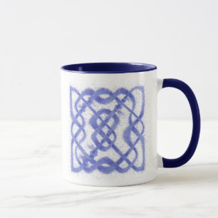 VIOLET CELTIC KNOT Navy Combo Mug