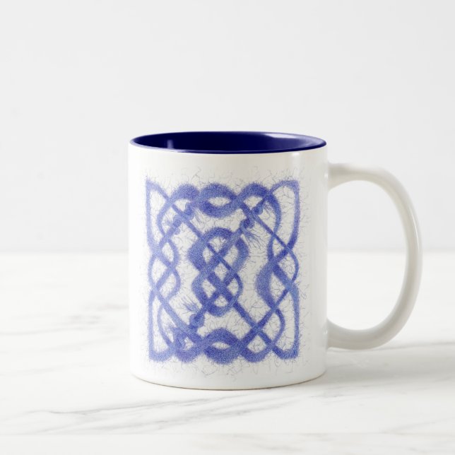 VIOLET CELTIC KNOT Navy Two-Tone Mug (Right)