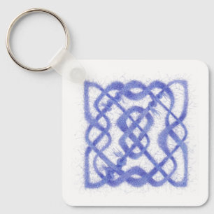 VIOLET CELTIC KNOT Square Aluminium Keychain