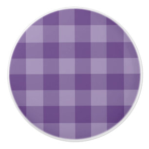 Violet chequered background ceramic knob