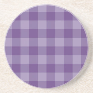 Violet chequered background coaster
