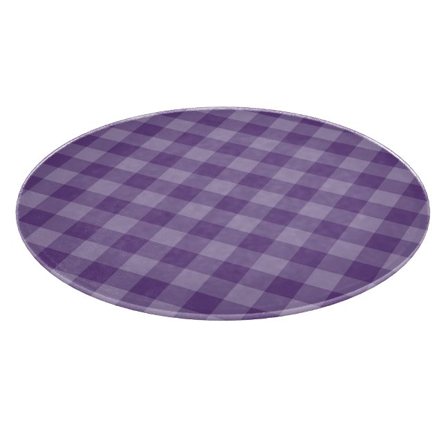 Violet chequered background cutting board (Corner)