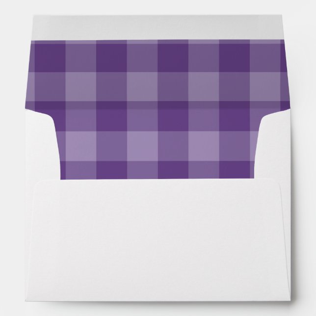 Violet chequered background envelopes (Back (Bottom))