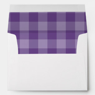 Violet chequered background envelopes
