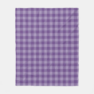 Violet chequered background fleece blanket