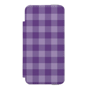 Violet chequered background incipio watson™ iPhone 5 wallet case