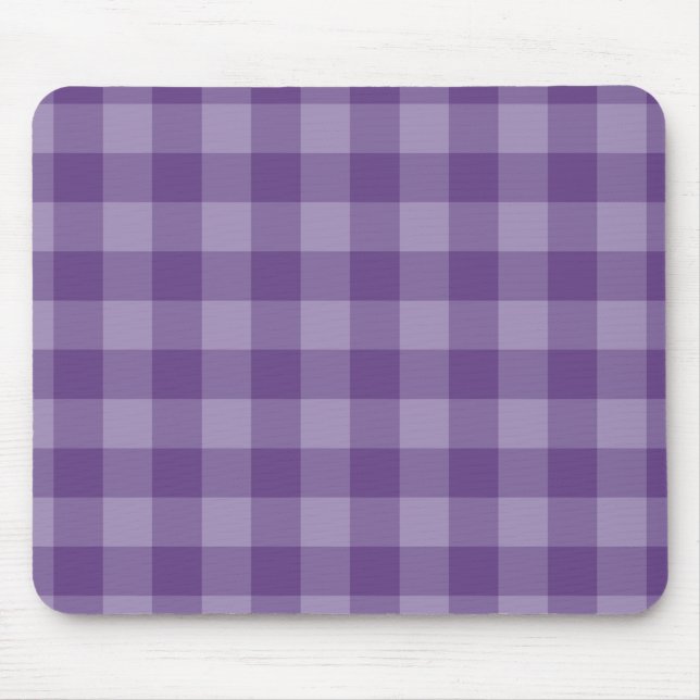 Violet chequered background mouse mat (Front)