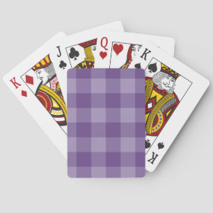 Violet chequered background playing cards