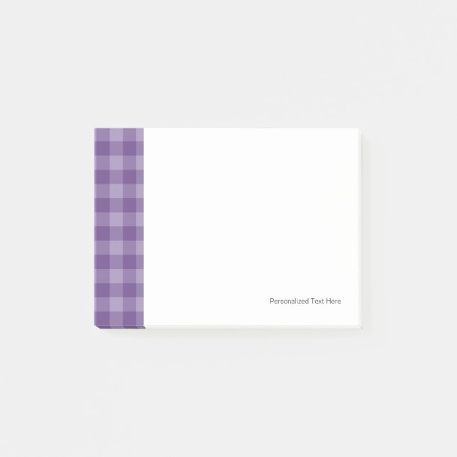 Violet chequered background post-it notes (Front)
