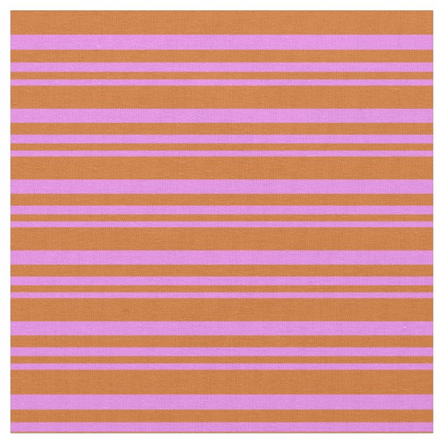 Violet & Chocolate Coloured Pattern Fabric (Close Up)