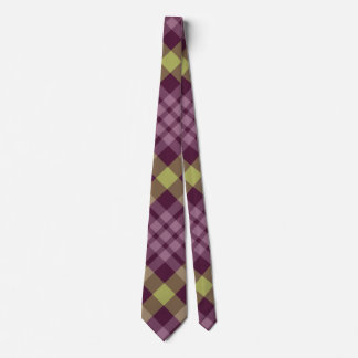 Violet Colourful Tartan Plaid Neck Tie For Men Tie