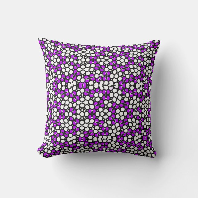 Violet Confusion Throw Pillow (Front)