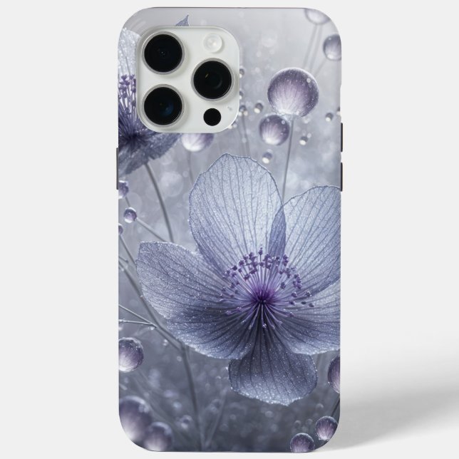 Violet Cosmos and Dew Drops Case-Mate iPhone Case (Back)