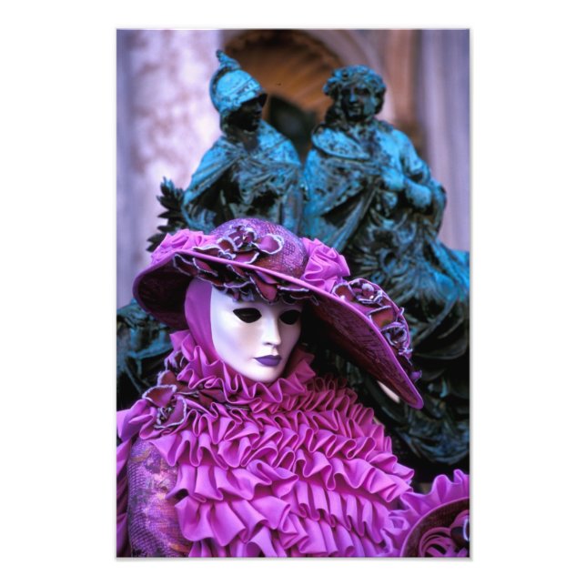 Violet Costume at the Carnival of Venice Photo Print (Front)