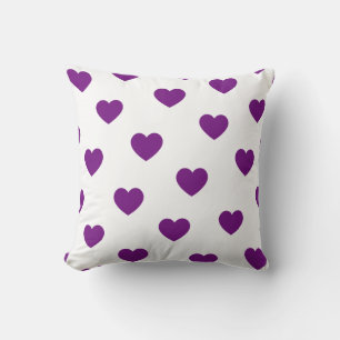 Violet Cosy Cute Trendy Modern Romantic Chic Heart Cushion