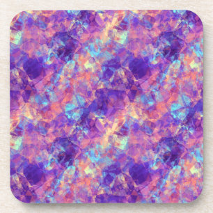 Violet Crumpled Texture Coaster