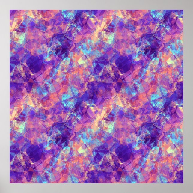 Violet Crumpled Texture Poster (Front)