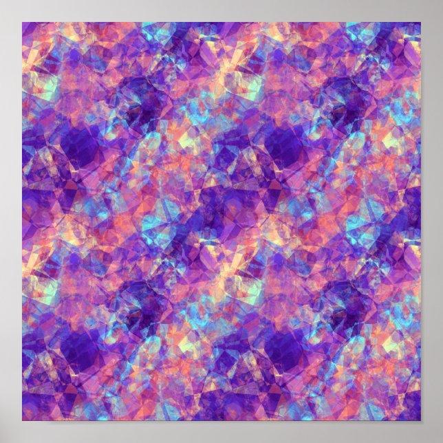 Violet Crumpled Texture Poster (Front)
