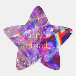 Violet Crystals Purple Pink Rainbow Holograph2 Star Sticker