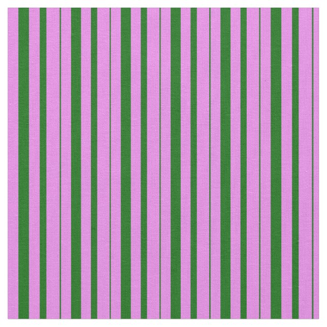 Violet & Dark Green Stripes Pattern Fabric (Close Up)