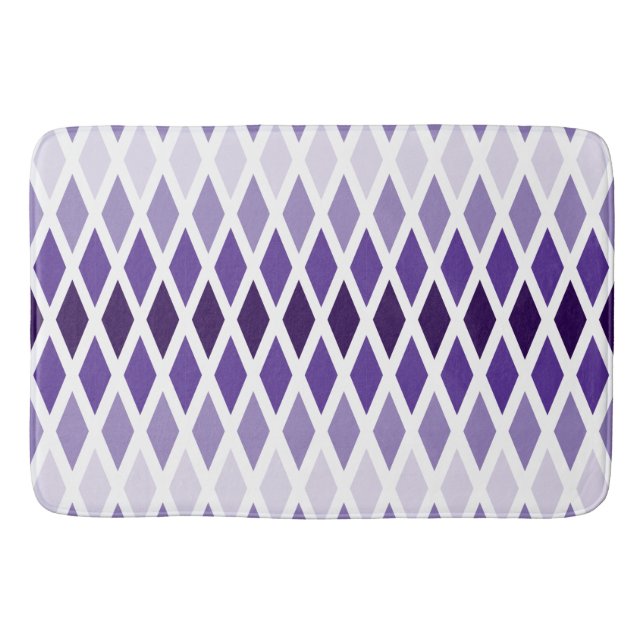 Violet Diamond Ombre Bath Mat (Front)