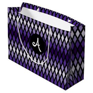Violet Diamond Ombre Monogram Large Gift Bag