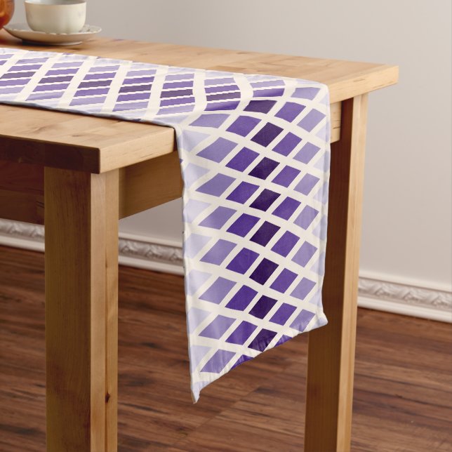 Violet Diamond Ombre Short Table Runner (In Situ)