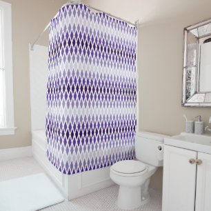 Violet Diamond Ombre Shower Curtain