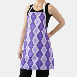 Violet diamond pattern apron