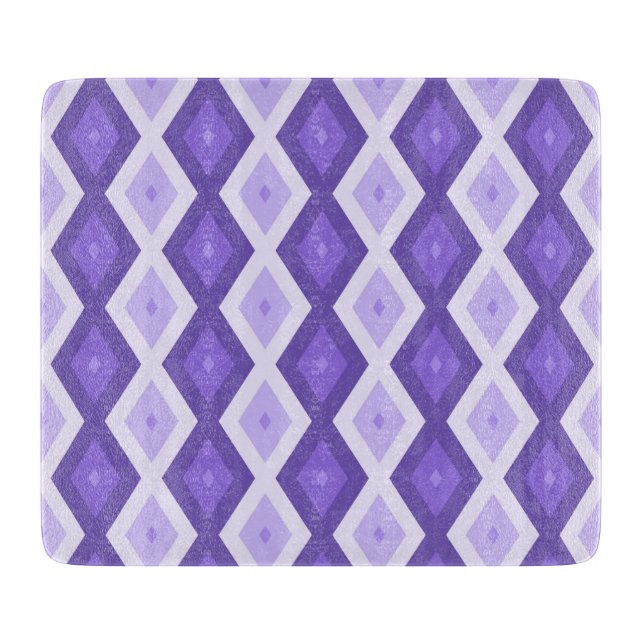 Violet diamond pattern cutting board (Front)