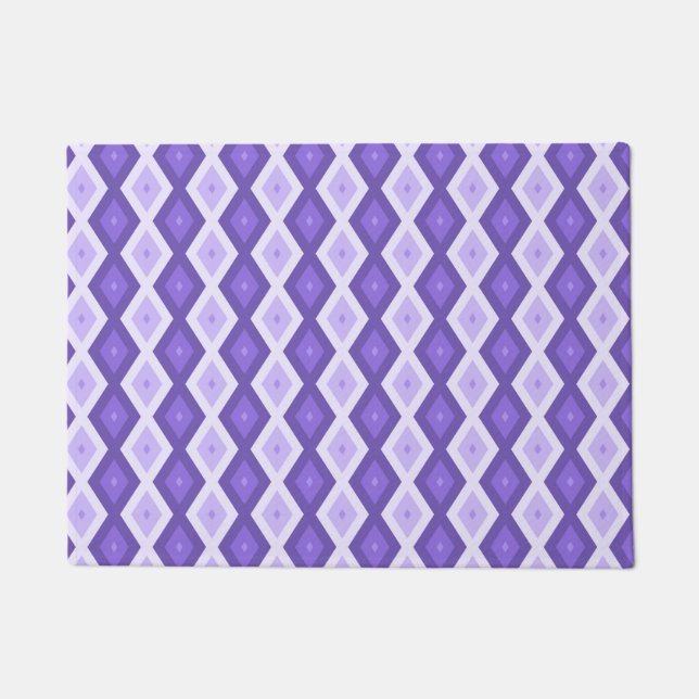 Violet diamond pattern doormat (Front)