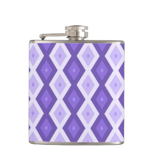Violet diamond pattern hip flask