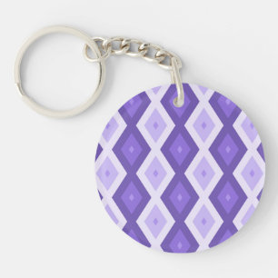 Violet diamond pattern key ring