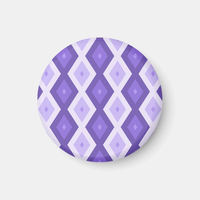 Violet diamond pattern magnet (Front)