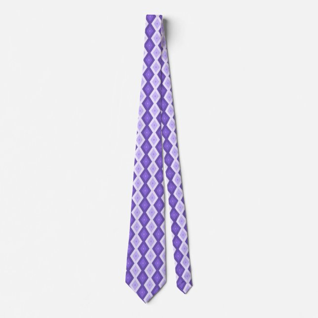 Violet diamond pattern tie (Front)