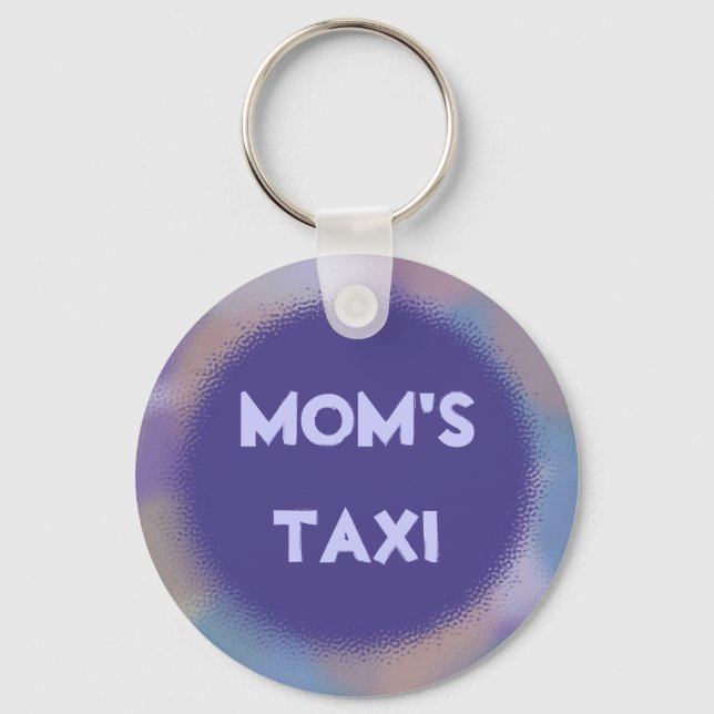 Violet Dots with Personalised Nameplate Key Ring (Front)