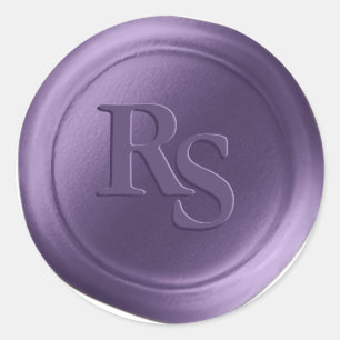 Violet Double Monogram Wedding Wax Seals