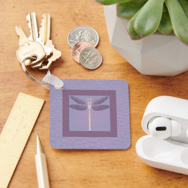 Violet Dragonfly Keychain (Desk)